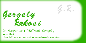 gergely rakosi business card